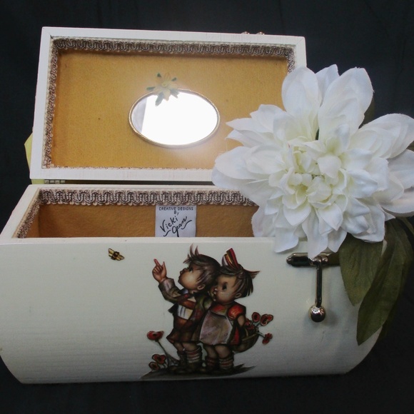 Vintage Wooden Decoupage 3D Vicki Jean Purse - Picture 6 of 8